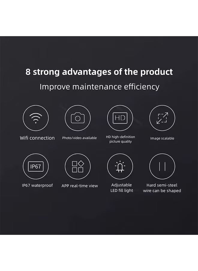 Teslong WF150 Visible WIFI Endoscope Dual Camera Digital Videoscope Pipe Car Inspection Camera Borescope appliance repair - Image 5